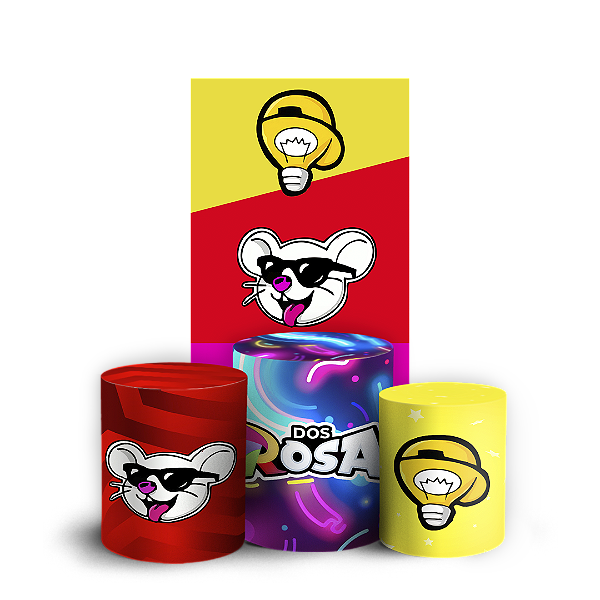 Faixa Lateral e Trio Cilindro Sublimado 3D Vest Facil - Os Rosas