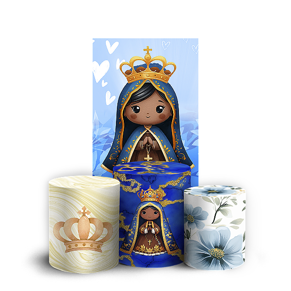 Faixa Lateral e Trio Cilindro Sublimado 3D Vest Facil - Nossa Senhora