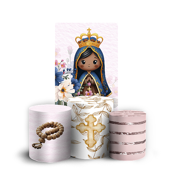 Faixa Lateral e Trio Cilindro Sublimado 3D Vest Facil - Nossa Senhora