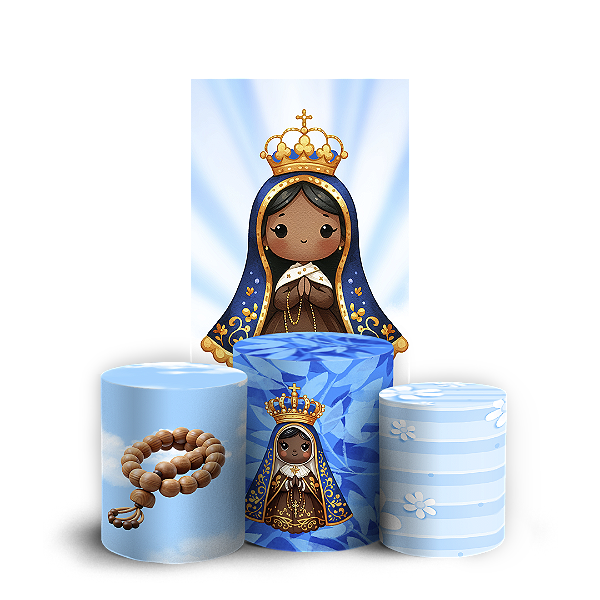 Faixa Lateral e Trio Cilindro Sublimado 3D Vest Facil - Nossa Senhora