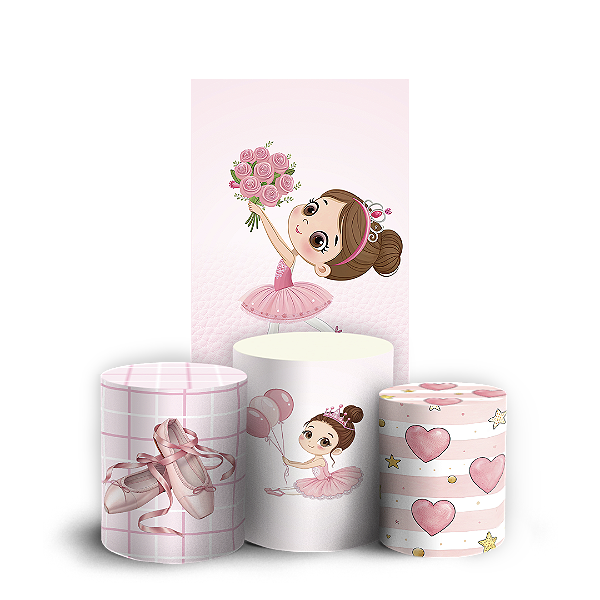 Faixa Lateral e Trio Cilindro Sublimado 3D Vest Facil - Bailarina