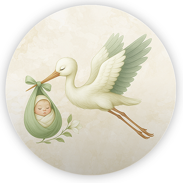 Painel Redondo Sublimado 3D - Chá Revelação