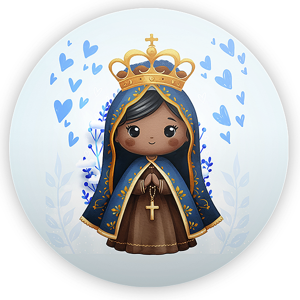 Painel Redondo Sublimado 3D - Nossa Senhora