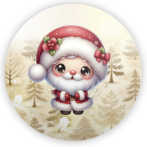 Painel Redondo Sublimado 3D - Natal