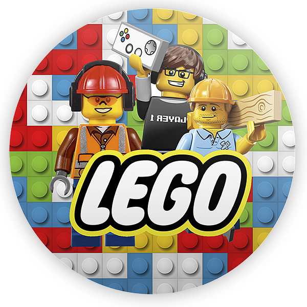 Painel Redondo Sublimado 3D - Lego