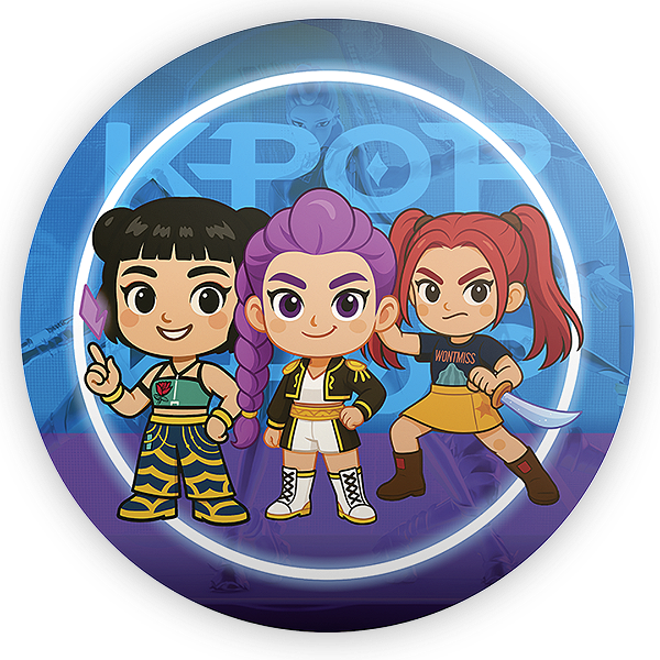 Painel Redondo Sublimado 3D - Guerreiras do K Pop