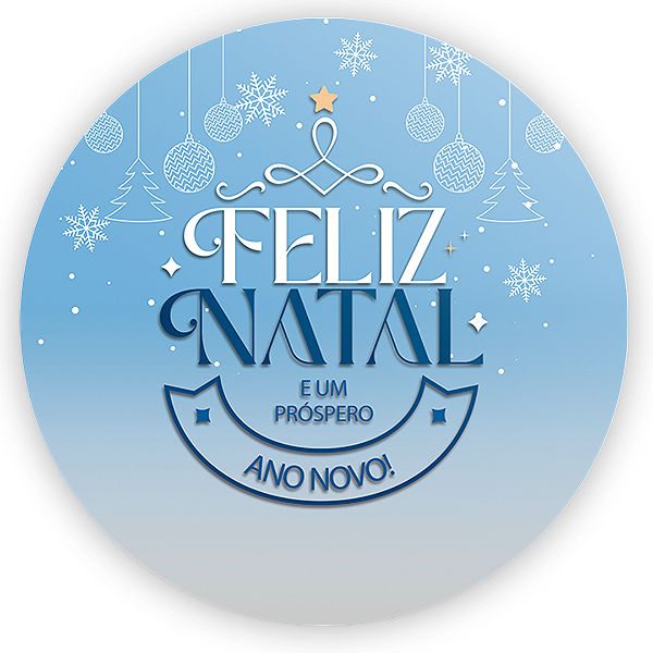 Painel Redondo Sublimado 3D - Natal