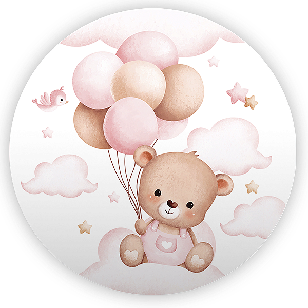 Mini Painel Sublimado 3D - Ursinha Rosa