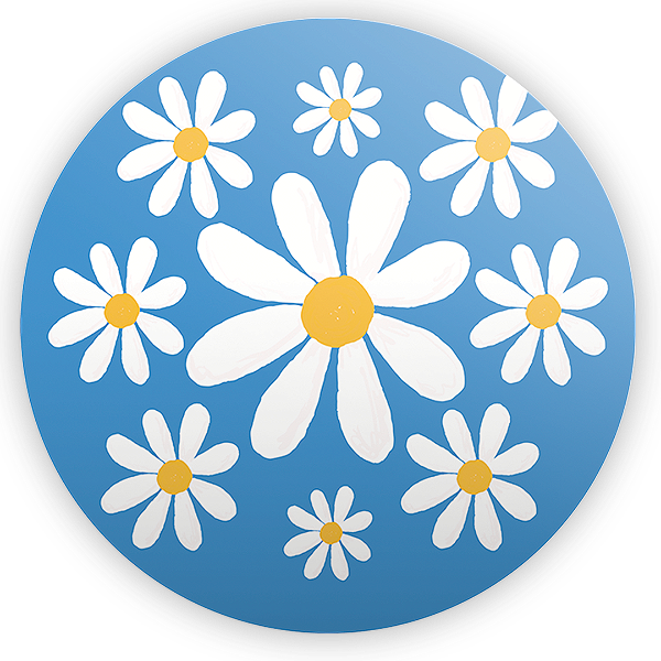 Mini Painel Sublimado 3D - Flor Margarida