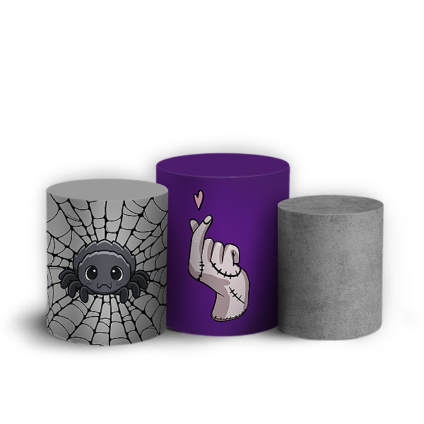 Trio Cilindro Sublimado 3D - Wandinha