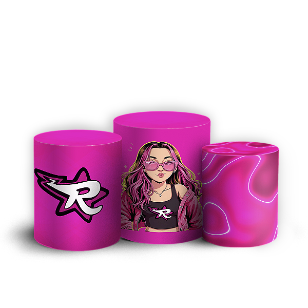 Trio Cilindro Sublimado 3D - Os Rosas