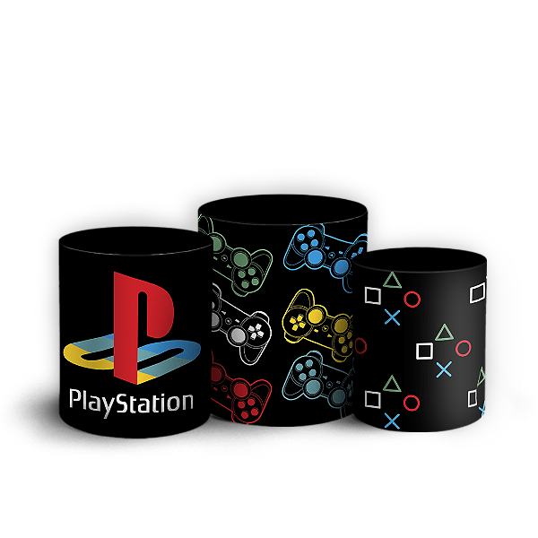 Trio Cilindro Sublimado 3D - Video Game