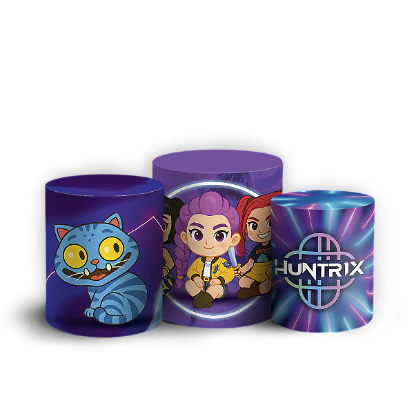 Trio Cilindro Sublimado 3D - Guerreiras do K Pop