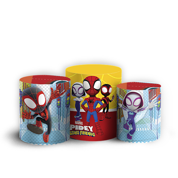 Trio Cilindro Sublimado 3D - Homem Aranha