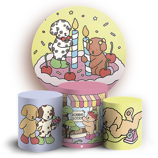 KIT Redondo e Trio Sublimado 3D - Bobbie Goods