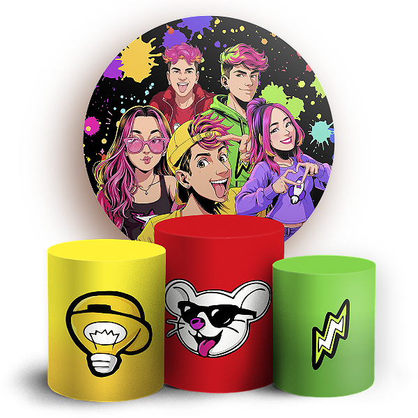 KIT Redondo e Trio Sublimado 3D - Os Rosas