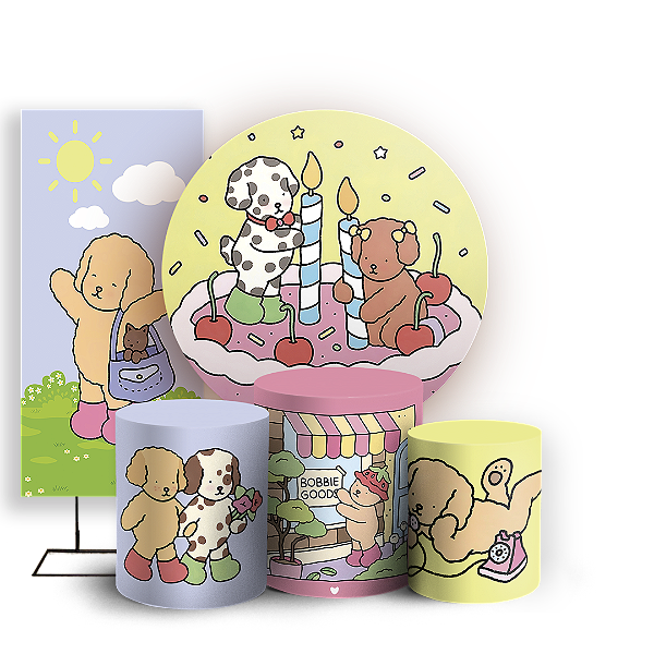 KIT Redondo Trio e Faixa Sublimado 3D - Bobbie Goods