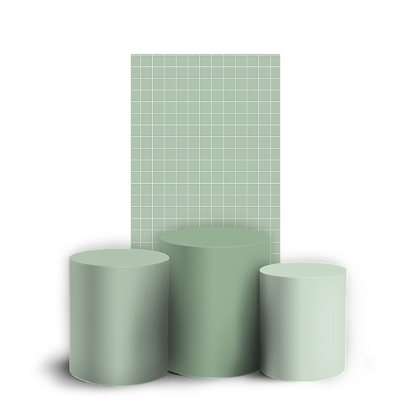 Faixa Lateral e Trio Cilindro Sublimado 3D Vest Facil - Cores Verde By Cris Reis & Sara Bolando A Festa