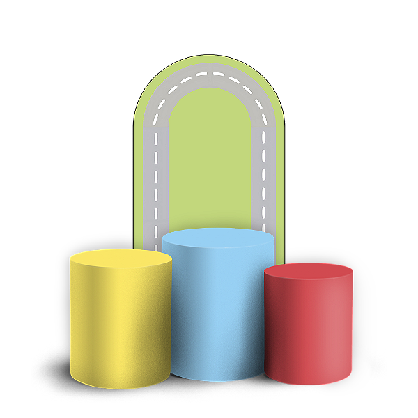 Faixa Lateral e Trio Cilindro Sublimado 3D Vest Facil - Cores Corrida By Cris Reis & Sara Bolando A Festa