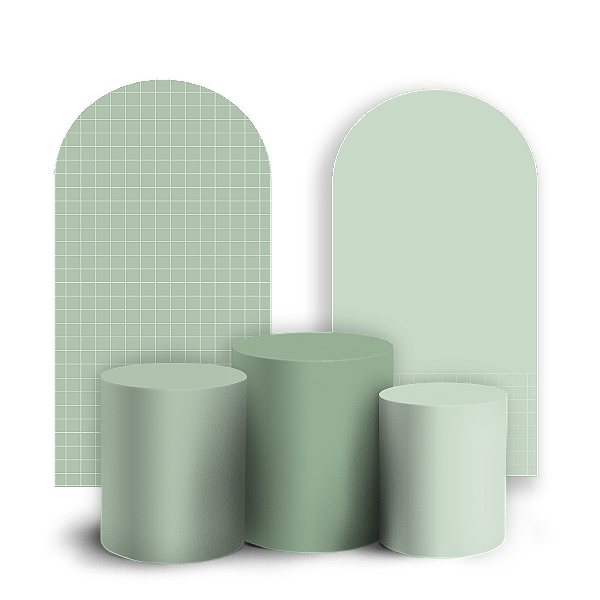 Faixas Laterais e Trio Cilindro Sublimado 3D Vest Facil - Cores Verde - By Cris Reis & Sara Bolando A Festa