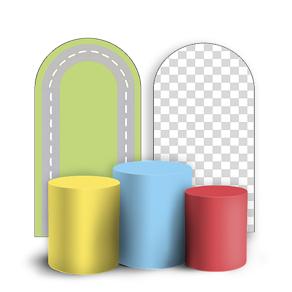 Faixas Laterais e Trio Cilindro Sublimado 3D Vest Facil - Cores Corrida - By Cris Reis & Sara Bolando A Festa