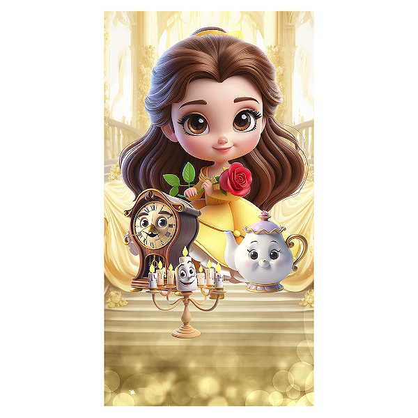 Faixa Lateral Sublimado 3D - Princesa Bela