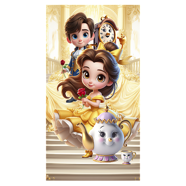 Faixa Lateral Sublimado 3D - Princesa Bela