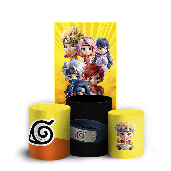 Faixa Lateral e Trio Cilindro Sublimado 3D Vest Facil - Naruto