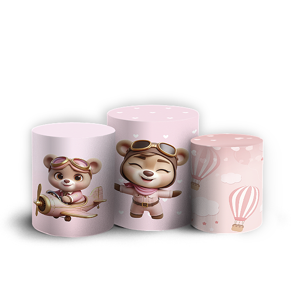 Trio Cilindro Sublimado 3D - Ursinha