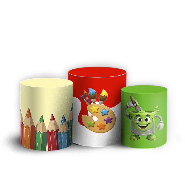 Trio Cilindro Sublimado 3D - Pintando O 7