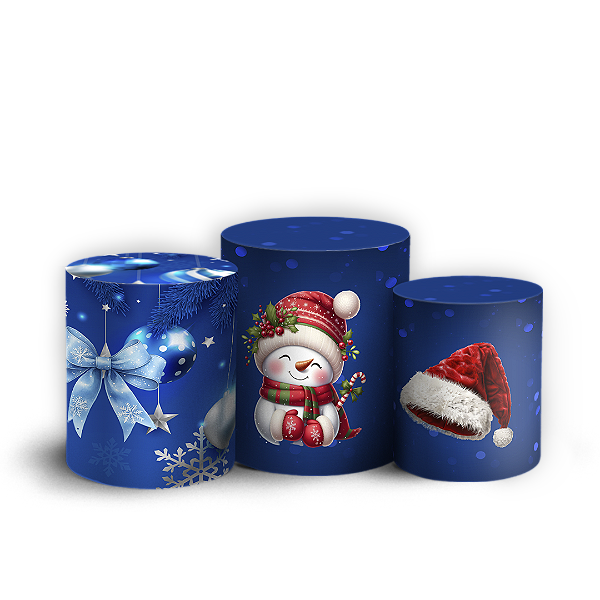 Trio Cilindro Sublimado 3D - Natal