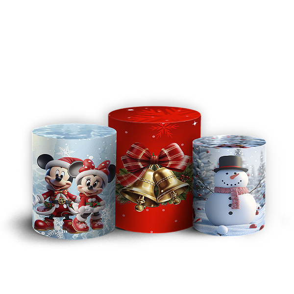 Trio Cilindro Sublimado 3D - Natal