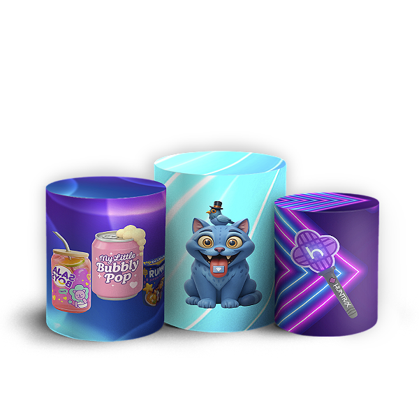 Trio Cilindro Sublimado 3D - Guerreiras Do K Pop