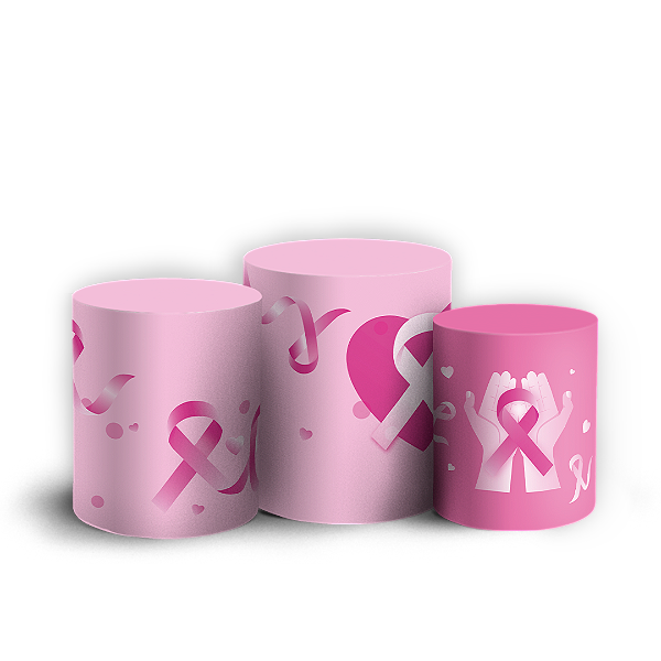 Trio Cilindro Sublimado 3D - Octubre Rosa ES