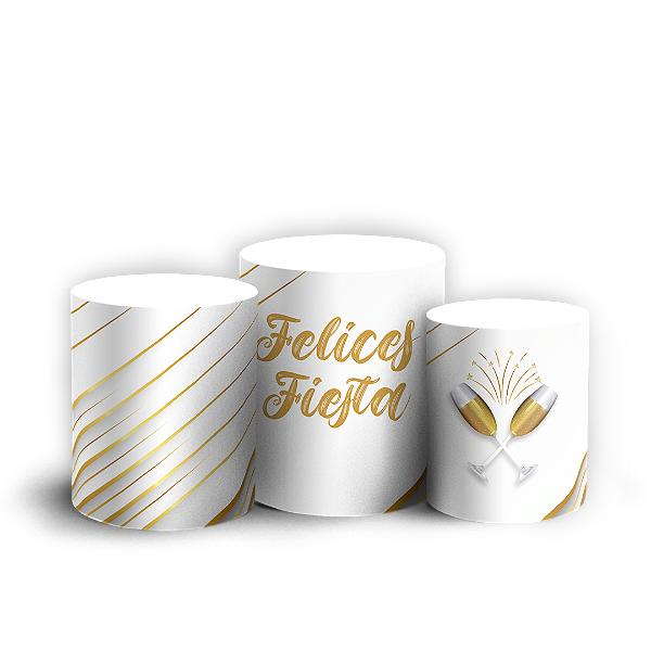 Trio Cilindro Sublimado 3D - Año Nuevo ES