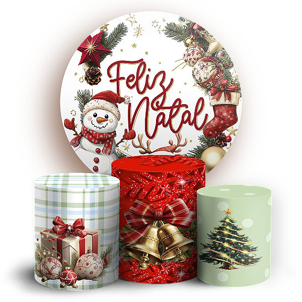 KIT Redondo e Trio Sublimado 3D - Natal