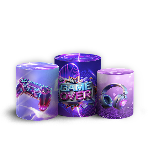 Trio Cilindro Sublimado 3D - Video Games