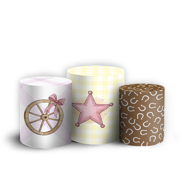 Trio Cilindro Sublimado 3D - Fazendinha