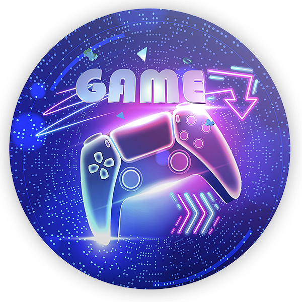 Painel Redondo Sublimado 3D - Video Games