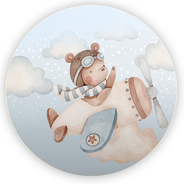 Painel Redondo Sublimado 3D - Urso