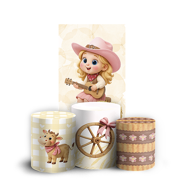 Faixa Lateral e Trio Cilindro Sublimado 3D Vest Facil - Fazendinha