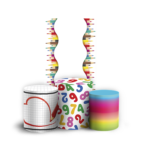 Faixa Lateral e Trio Cilindro Sublimado 3D Vest Facil - Formatura ABC