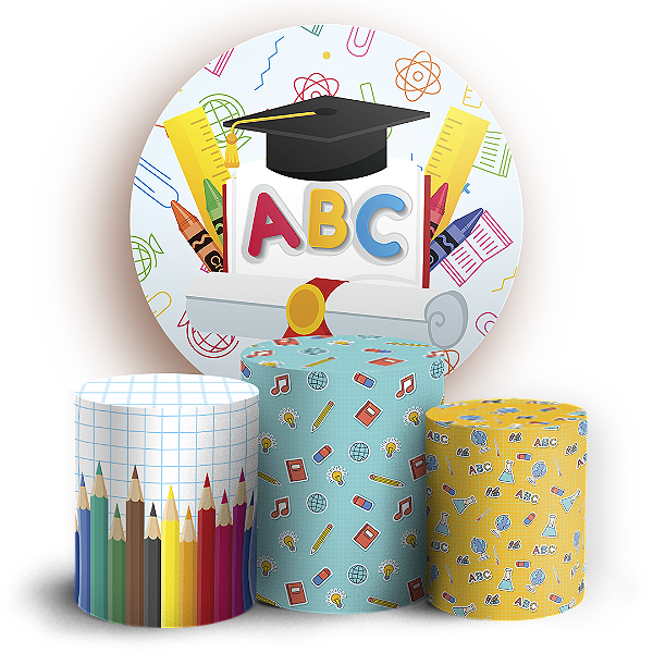 KIT Redondo e Trio Sublimado 3D - Formatura ABC