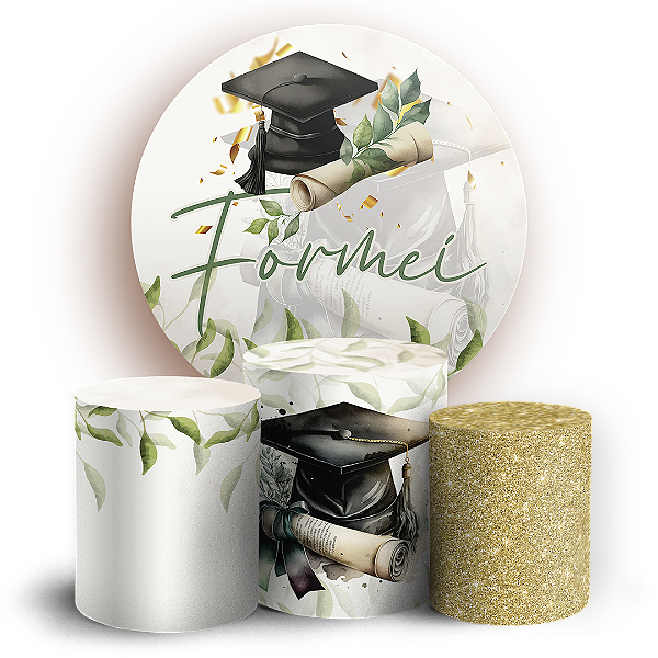 KIT Redondo e Trio Sublimado 3D - Formatura