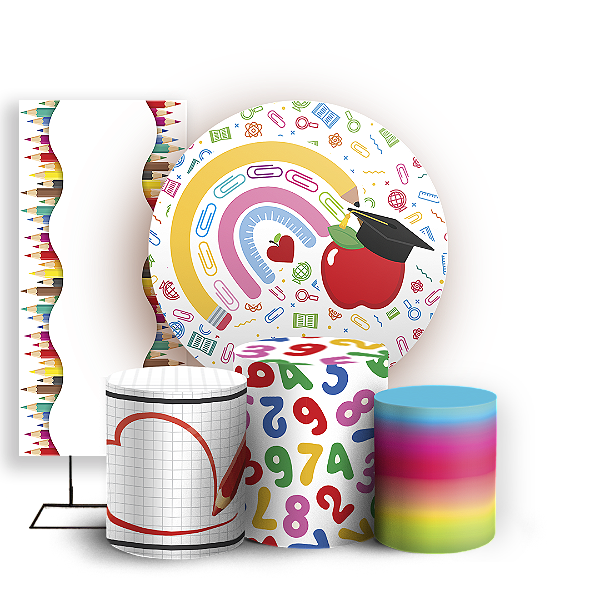 KIT Redondo Trio e Faixa Sublimado 3D - Formatura ABC