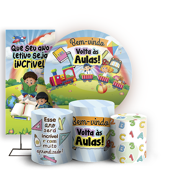 KIT Redondo Trio e Faixa Sublimado 3D - ABC