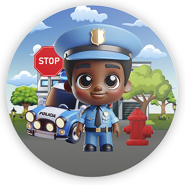 Mini Painel Sublimado 3D - Polícia