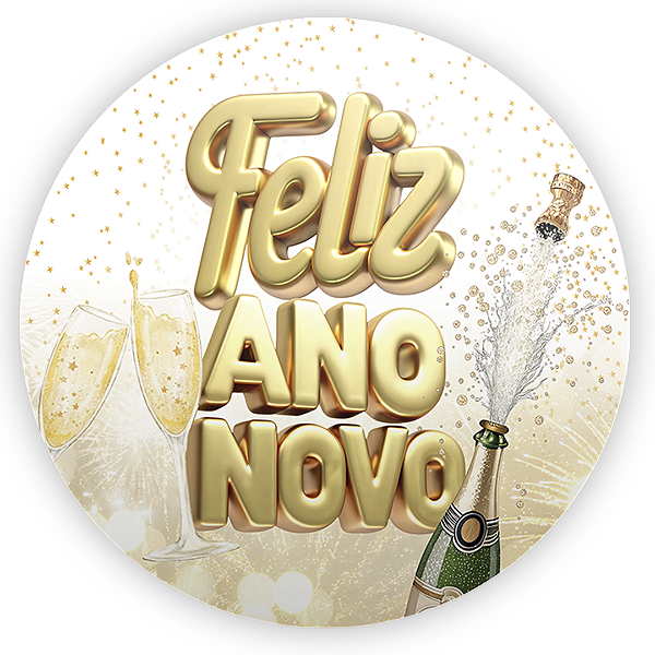 Mini Painel Sublimado 3D - Ano Novo