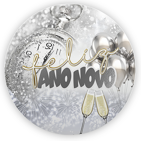 Mini Painel Sublimado 3D - Ano Novo