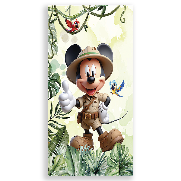 Faixa Lateral Sublimado 3D - Safari Mickey  Vivi